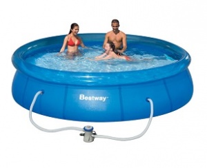 Бассейн с надувным бортом 366х76 см, 5377 л, с фильтр-насос 1249л/ч., Bestway, 57274/57112 BW