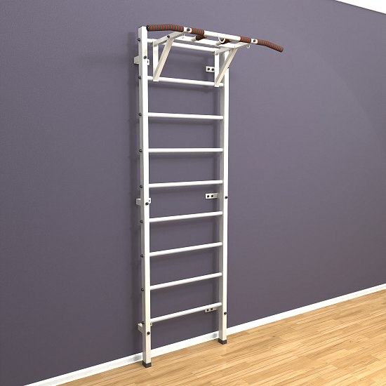 картинка Шведская стенка «LittleSport» White Pull-Up белые ступени от магазина Лазалка