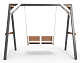 Деревянные качели Пикник 2 "Ультра" (диванчик на цепях)