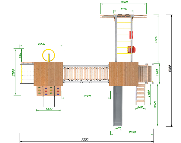 картинка Детская площадка Пикник "Ультра А " Кракен от магазина Лазалка