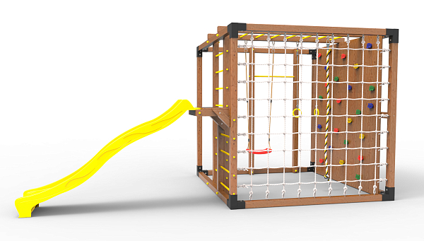 картинка Детская площадка Куб " Оптимус" с горкой от магазина Лазалка