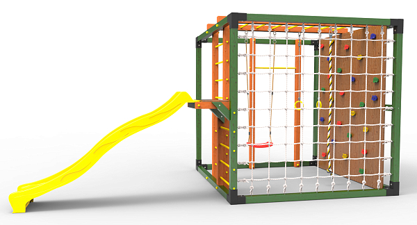 картинка Детская площадка Куб "Вега" с горкой от магазина Лазалка