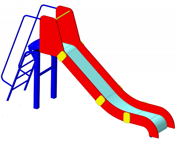картинка Горка дворовая "Пионер" скат (3 метра) из нержавеющей стали  ГН-101.300.00 (ГОСТ) от магазина Лазалка