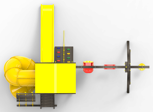картинка Детская площадка Пикник "Black" с винтовой трубой от магазина Лазалка