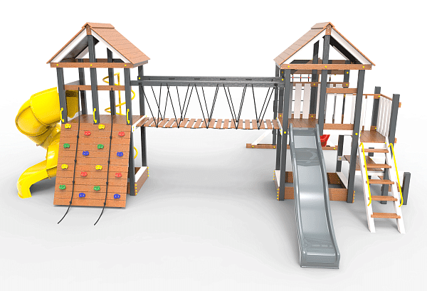 картинка Детская площадка Пикник "Ультра А " Кракен с винтовой трубой от магазина Лазалка