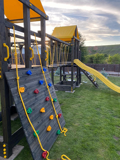 картинка Детская площадка Пикник "Black" Кракен с винтовой трубой от магазина Лазалка