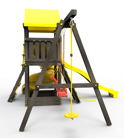 картинка Детская площадка Пикник "Black" с винтовой трубой от магазина Лазалка