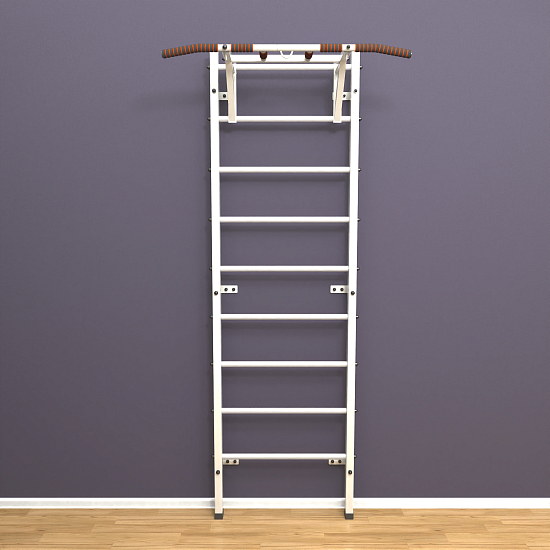 картинка Шведская стенка «LittleSport» White Pull-Up белые ступени от магазина Лазалка