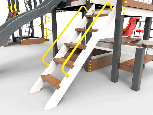 картинка Детская площадка Пикник "Ультра А " Кракен с винтовой трубой от магазина Лазалка