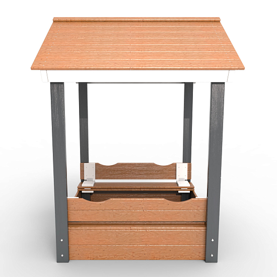 картинка Детская деревянная песочница с крышей "Ультра" от магазина Лазалка