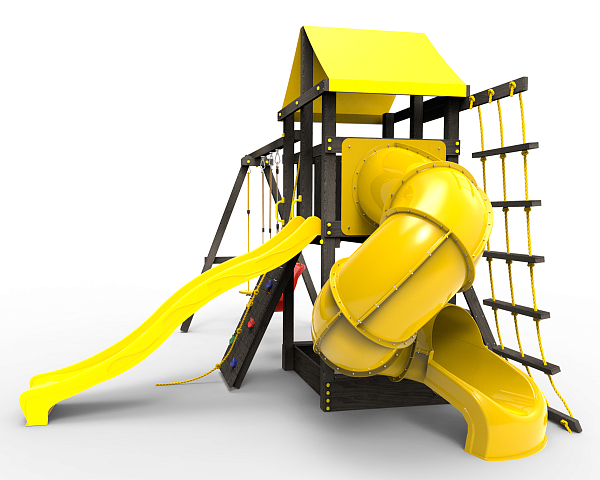 картинка Детская площадка Пикник "Black" с винтовой трубой от магазина Лазалка