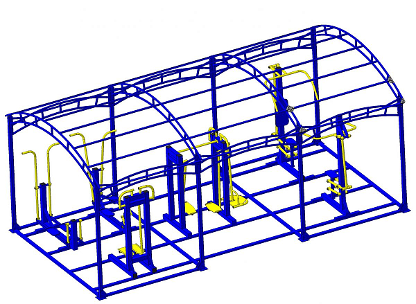 картинка Навес для тренажеров Пионер 3*6 без обвязки от магазина Лазалка