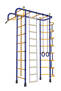 Детский спортивный комплекс ДСК "Пионер-2" 4-х опорный синий-желтый, 2,9-3,4м