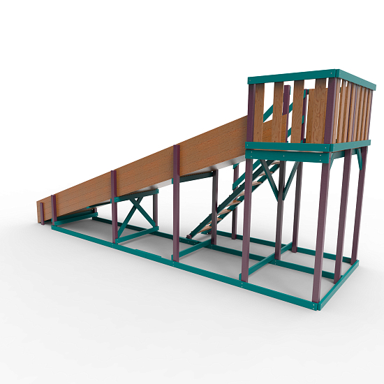 Детская площадка - деревянная горка Пикник "Зима №3" Лила