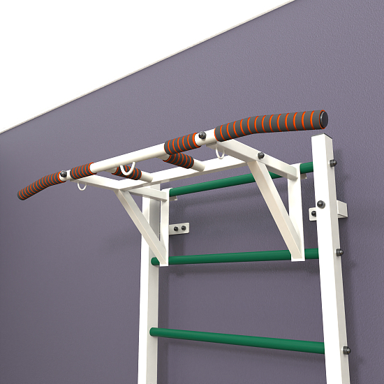 картинка Шведская стенка «LittleSport» White Pull-Up зеленые ступени от магазина Лазалка