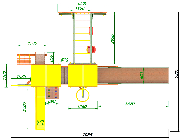 картинка Детская площадка Пикник "Вега" Пацифик Light AllSeasons от магазина Лазалка