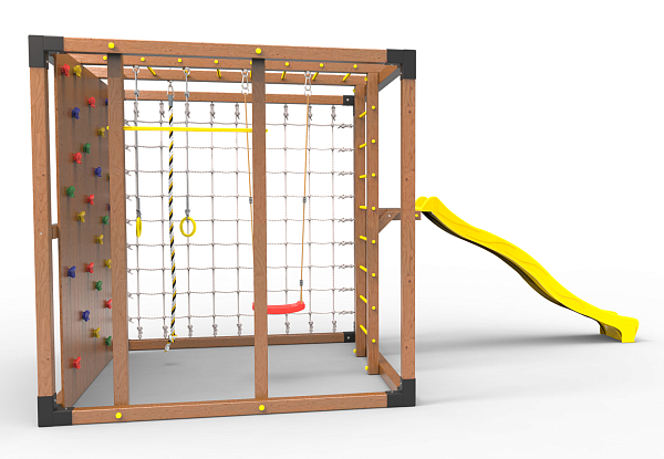 картинка Детская площадка Куб " Оптимус" с горкой от магазина Лазалка