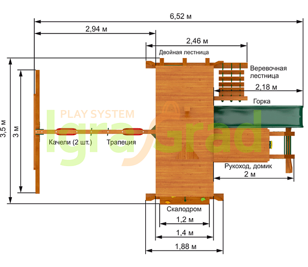 картинка Детская площадка IgraGrad "Крепость Фани Deluxe" от магазина Лазалка