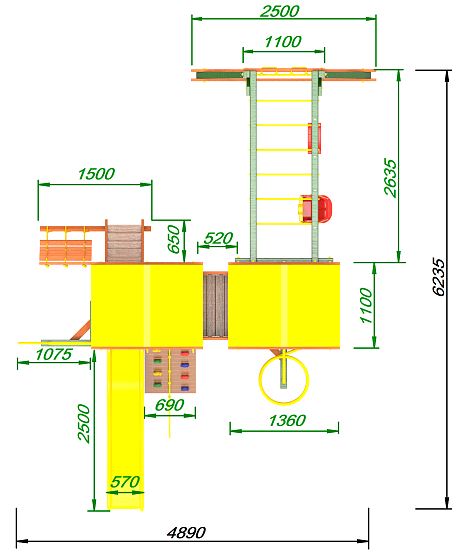 картинка Детская площадка Пикник "Вега" Пацифик Light от магазина Лазалка