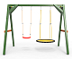Деревянные качели Пикник 2 "Вега" (качели гнездо 1м + качели долька)
