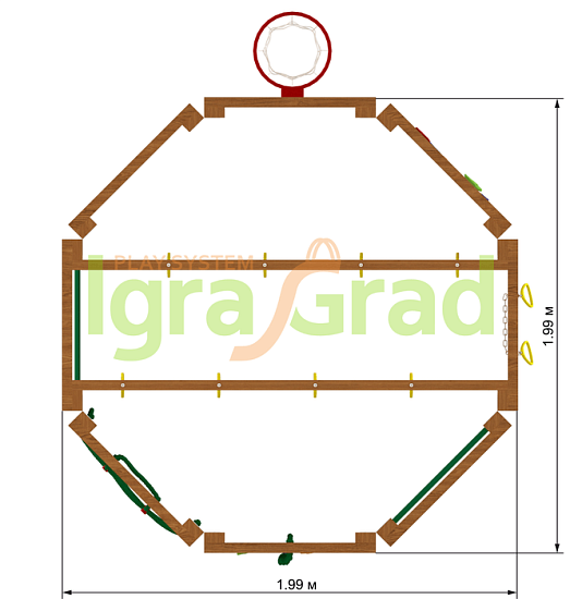 картинка Детский спортивный комплекс "WorkOut" от магазина Лазалка