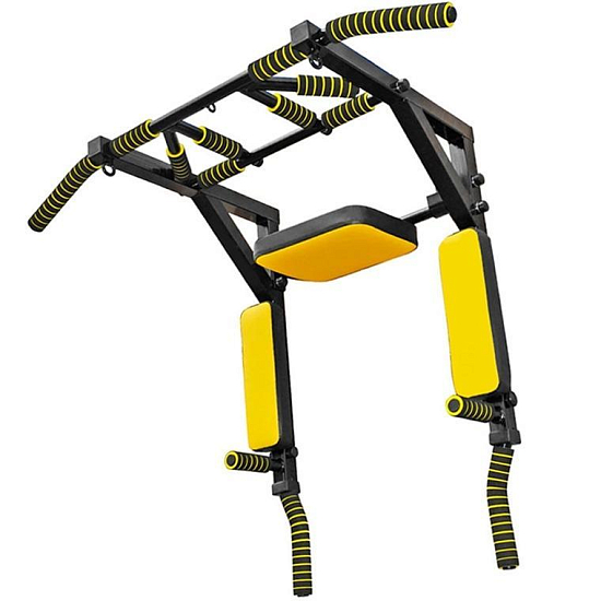 картинка Турник 3в1 Мультихват Turnik home ( черный - желтый) от магазина Лазалка
