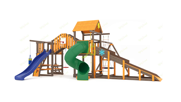 картинка Всесезонная площадка IgraGrad С Мостик 1 с трубой SF2 от магазина Лазалка