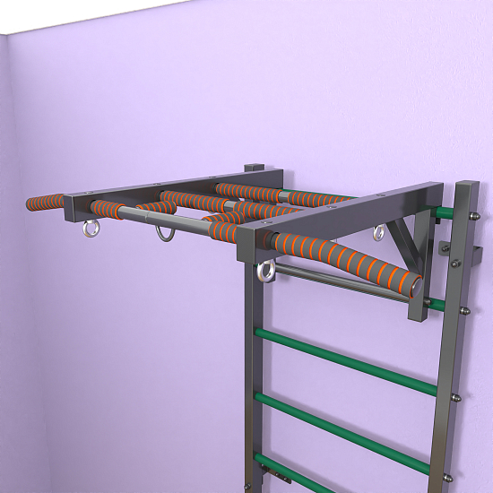 картинка Шведская стенка «LittleSport» Graphite Long зеленые ступени от магазина Лазалка