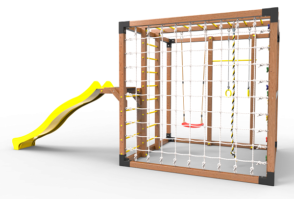 картинка Детская площадка Куб " Оптимус" с горкой от магазина Лазалка