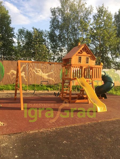 картинка Детская площадка IgraGrad "Шато с трубой" (Домик) от магазина Лазалка