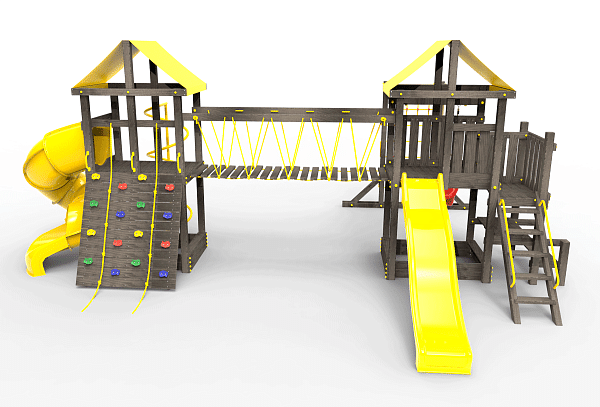 картинка Детская площадка Пикник "Black" Кракен с винтовой трубой от магазина Лазалка