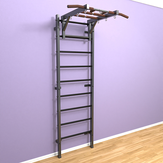 картинка Шведская стенка «LittleSport» Graphite Long черные ступени от магазина Лазалка