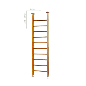 Деревянная шведская стенка (распорная) (2Д.01.01) ширина 0.66м