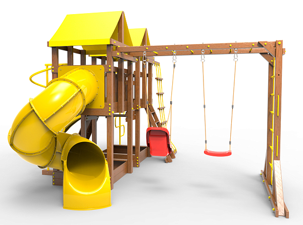 картинка Детская площадка Пикник "Оптимус" Пацифик Light с винтовой трубой от магазина Лазалка