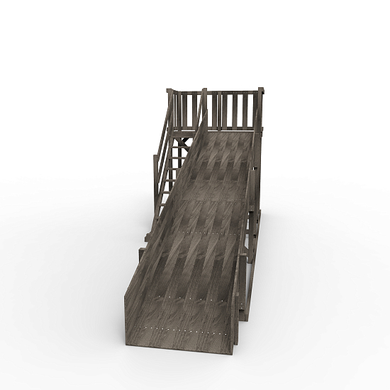 Детская площадка - деревянная горка Пикник "Зима №3" Black