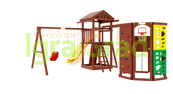 картинка Детская площадка IgraGrad "Панда Фани Gride с WorkOut" от магазина Лазалка