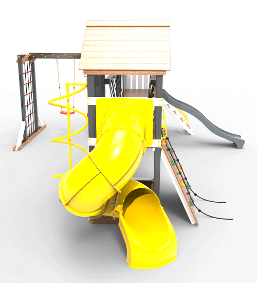 картинка Детская площадка Пикник "Ультра А " Кракен с винтовой трубой от магазина Лазалка