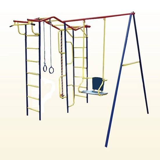 картинка Детский спортивный комплекс для дачи Пионер "Вираж" (ТК2 пластик) от магазина Лазалка