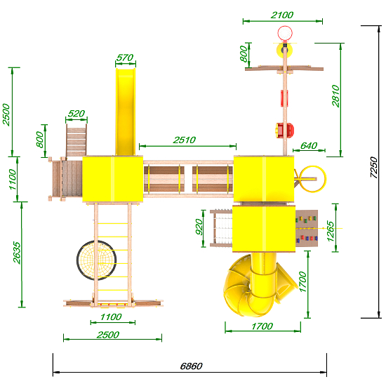 Детская площадка Пикник "Оптимус" Стэйдж Бонд с трубой