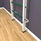 картинка Шведская стенка «LittleSport» White Pull-Up зеленые ступени от магазина Лазалка