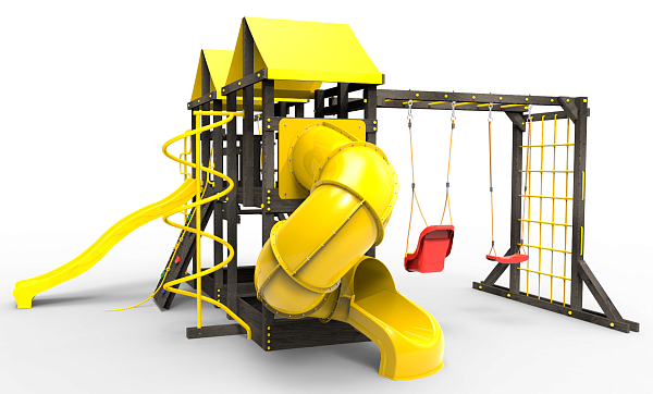 картинка Детская площадка Пикник "Black" Пацифик Light с винтовой трубой от магазина Лазалка