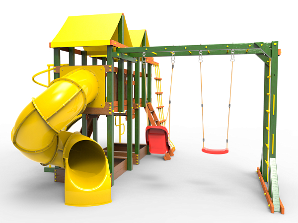 картинка Детская площадка Пикник "Вега" Пацифик Light с винтовой трубой от магазина Лазалка