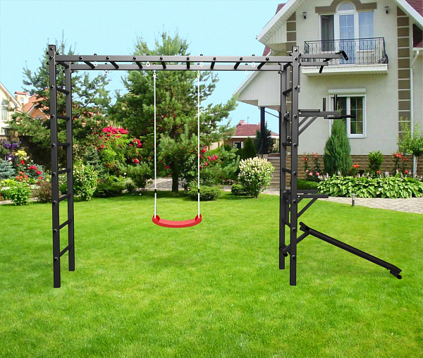 картинка Уличная шведская стенка Sv Sport рукоход У519 (Турник/Брусья/Стойка/Скамья/"Лодочка") от магазина Лазалка