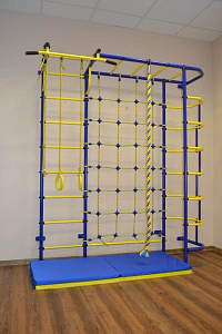 Детский спортивный комплекс ДСК "Пионер-С5С"(пристеночный) синий-желтый