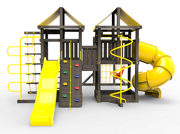 картинка Детская площадка Пикник "Black" Пацифик Light с винтовой трубой от магазина Лазалка