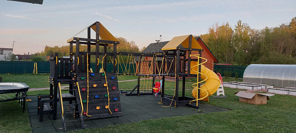 картинка Детская площадка Пикник "Black" Кракен с винтовой трубой от магазина Лазалка