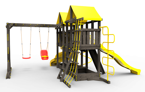 картинка Детская площадка Пикник "Black" Пацифик Light с винтовой трубой от магазина Лазалка