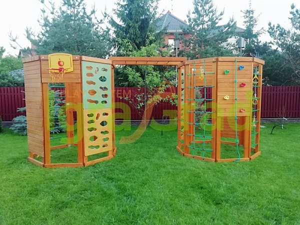 картинка Детский спортивный комплекс "WorkOut Double" от магазина Лазалка