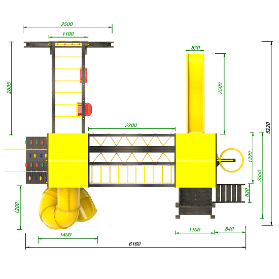 картинка Детская площадка Пикник «Black» Кракен Компакт от магазина Лазалка