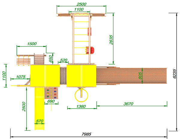 картинка Детская площадка Пикник "Оптимус" Пацифик Light AllSeasons от магазина Лазалка